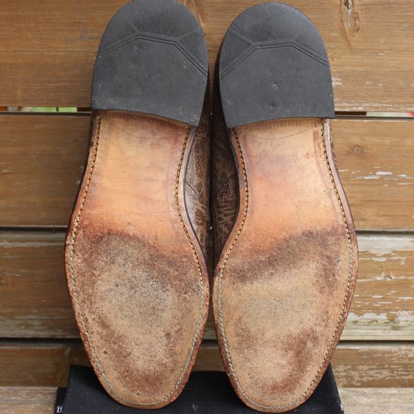 Rare, 1980s Vintage Loake Loafer, Gray Antelope/Kudu Hide, Made in England, 8 UK - Picture 12 of 12